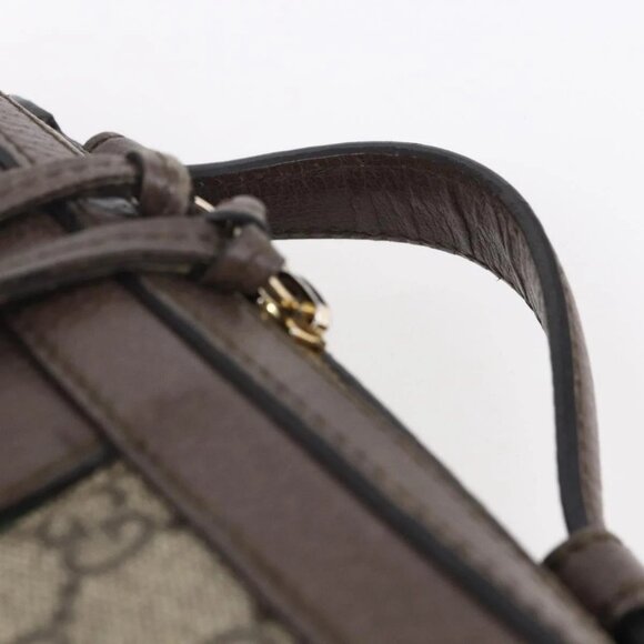 GUCCI Ophidia GG Supreme Web Sherry Line Bag PVC Beige 550622 Auth 149185 - Picture 7 of 16